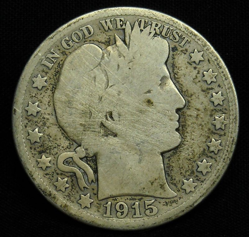 1915 S BARBER HALF DOLLAR AS PICTURED FREE S&H C829  