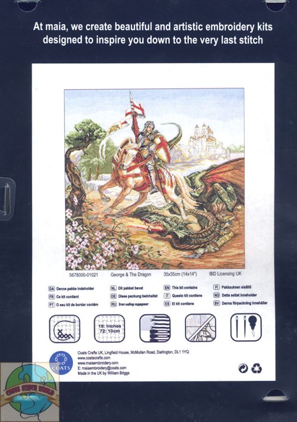 Cross Stitch Kit ~ UK Imported Maia George & the Dragon  