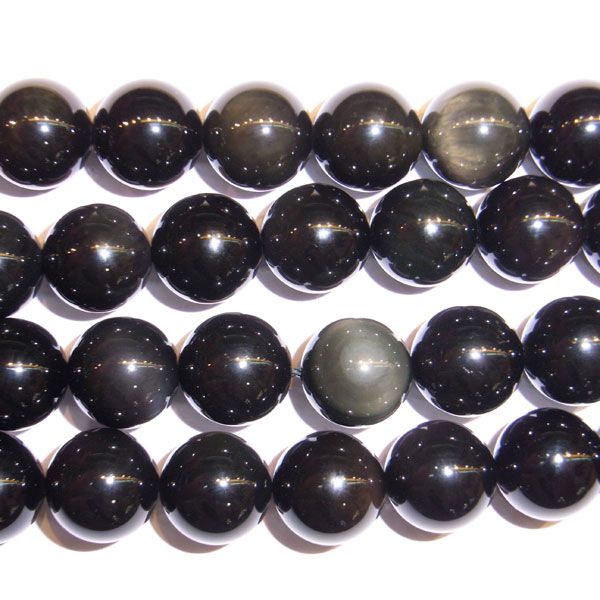 10 MM ROUND OBSIDIAN RAINBOW 15L  