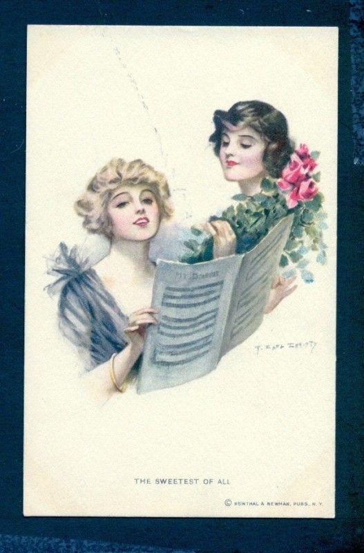 S5290 F Earl Christy postcard, The Sweetest of All  