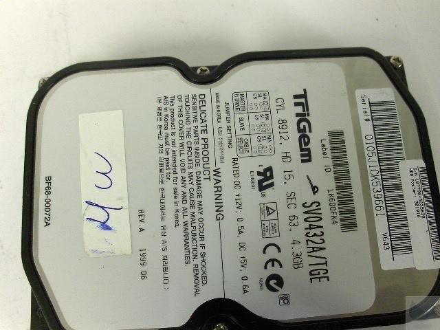 TriGem SV0432A/TGE 4.3GB IDE Hard Drive  