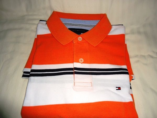 NEW TOMMY HILFIGER MENS STRIPED POLO SHIRTS VARIOUS STYLES & COLORS 