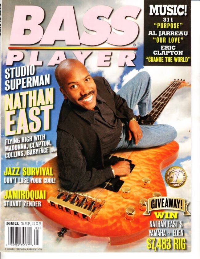 Bass Player Magazine May 1997 8/5 Nathan East Jamiroquai Stuart Zender
