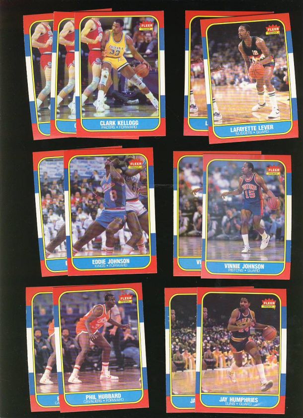 1986 FLEER BASKETBALL LOT OF 266 NM *11010  