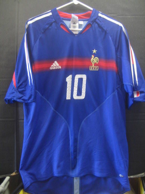 Mint Authentc Adidas France Zidane Jersey XL  