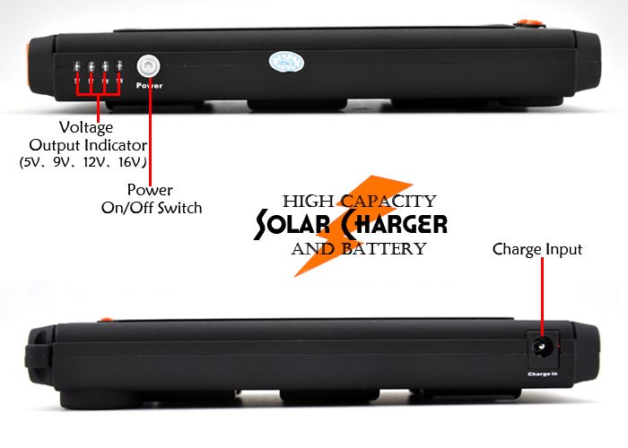 High Capacity Solar Charger Battery Flashlight 11200mAh  
