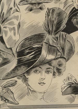 MODISTE PARISIENNE Sept 16,1910  HATS REAL SIZE WORK  