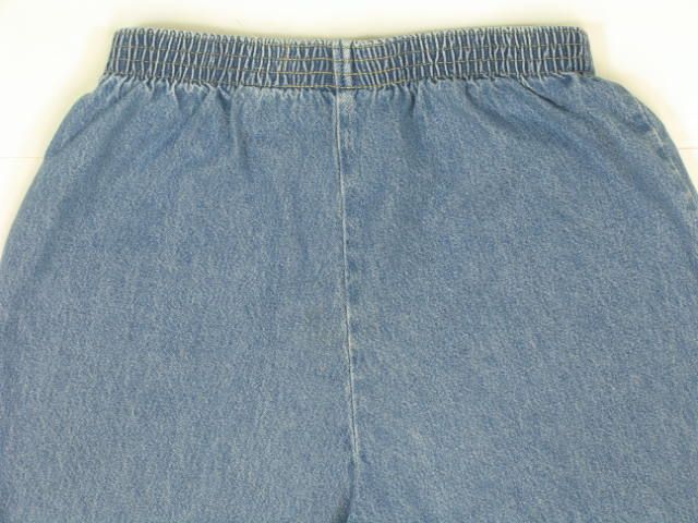 Cabin Creek Tapered Leg Petite Short Jeans Womens Size 8 PS Blue 100% 