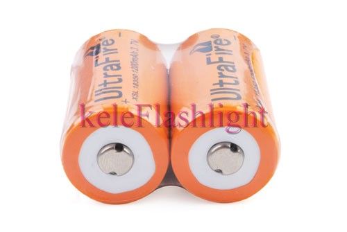 2Pcs UltraFire 18350 1200mAh 3.7V Rechargeable Battery  