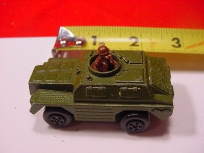 Vintage Toy Tank 1973 ARMORED CAR STOAT w DRIVER OD  