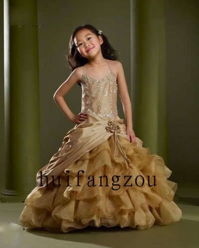 2011 New Popular Wedding Flower Girl Prom Dress Gown  