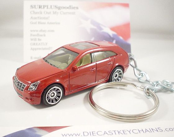 2011 2012 CADILLAC CTS WAGON Maroon Keyring Keychain  