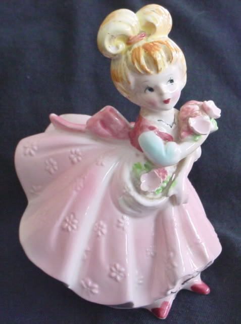 CUTE Vintage LEFTON Original Girl FIGURINE Japan #2383  