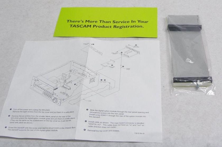 NEW TASCAM MX 2424 DIGITAL OPTION CARD 24 CHANNEL ADAT  