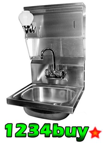 Wall Mount Hand Sink 16x15 w/ Towel & Soap Dispenser  