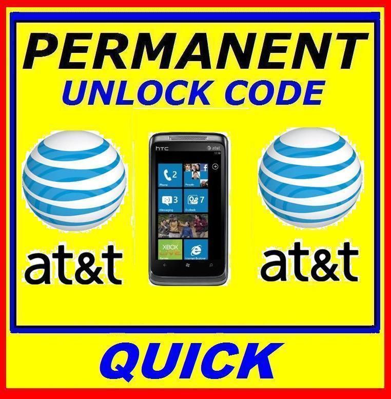 Unlock Code For AT&T HTC 7 Surround PD26100 ★INSTANT  