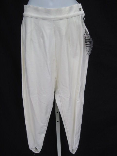 NWT TOKAI Off White Stirrup Dress Pants Slacks Sz M  