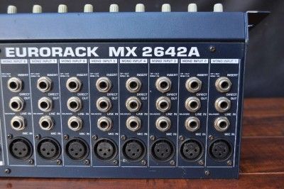   eurorack mx 2642a 26 input studio live mixing mixer console desk