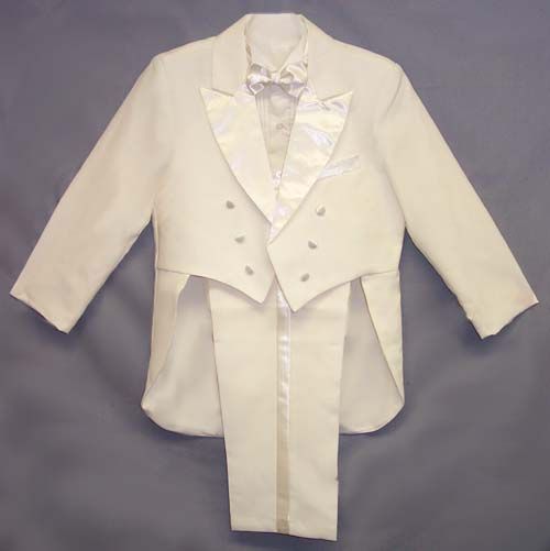 Infant Toddler Boys Ivory Tuxedo S M L XL 2T 3T 4T  