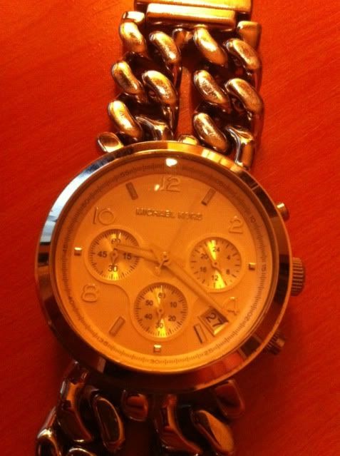   Kors mk3134 Chrono Steel Chain Link Women Watch mk 3134 L@@K FREE S/H