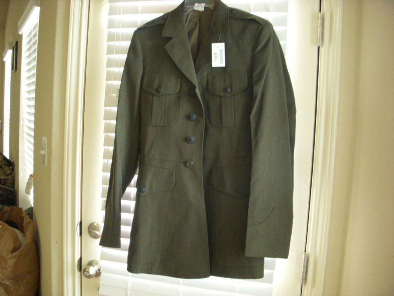 USMC MAN POLY/WOOL GABARDINE UNIFORM COAT SIZE 38XL NWT  