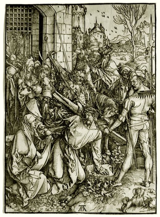 DURER RESURRECTION WOODCUT ANTIQUE ENGRAVING 1868 EDITN  