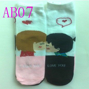 pair Womens & girls Puzzle cartoon warm socks  