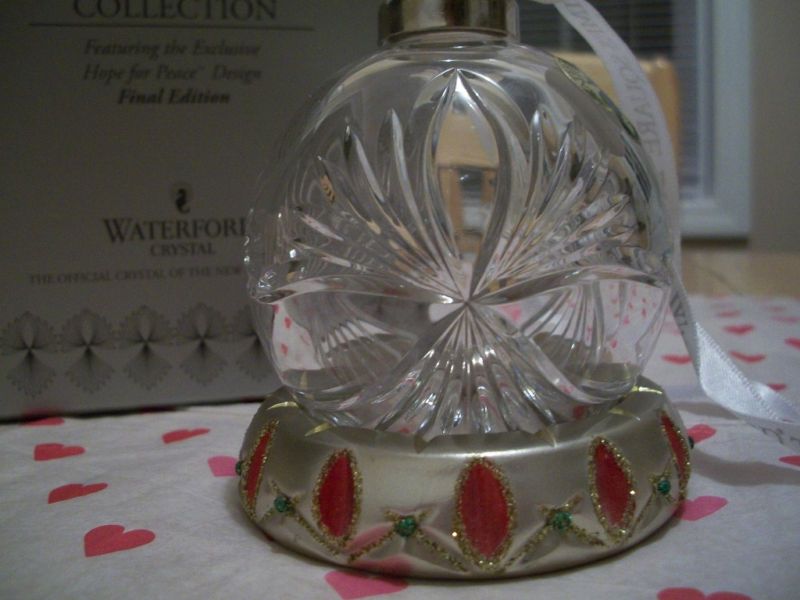 Waterford Times Square Ball Ornament 2007 PEACE NIB  