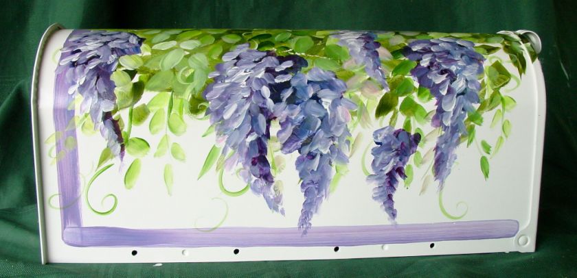 Beautiful, Hand Painted Mailbox PURPLE WISTERIA  