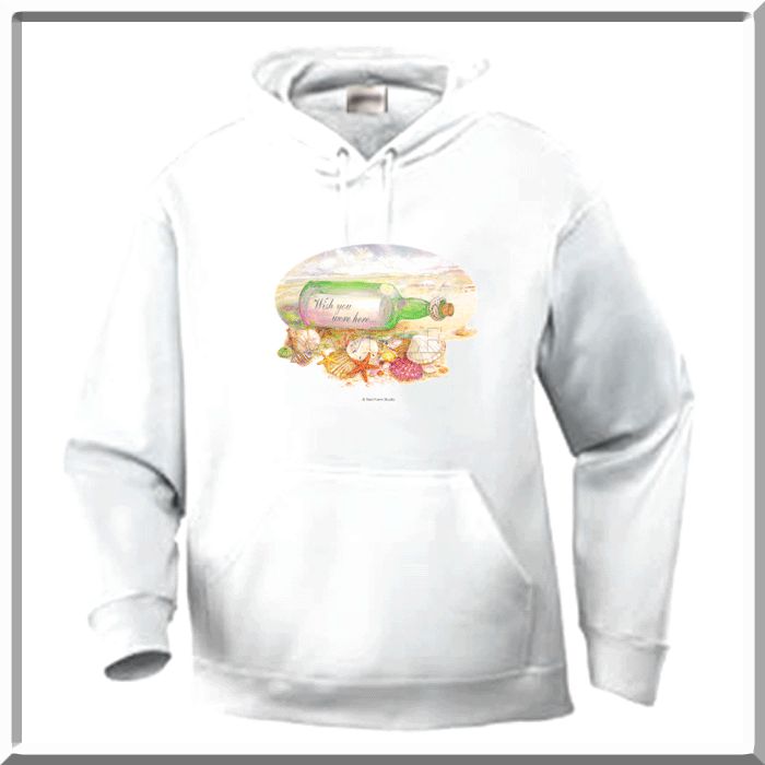 Message Bottle Seashell Sand Dollar SWEATSHIRT S 3X,4X  