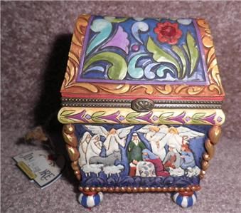   Nativity Hinged Box w/ 3 Wisemen Treasure Chest 4014472 New  