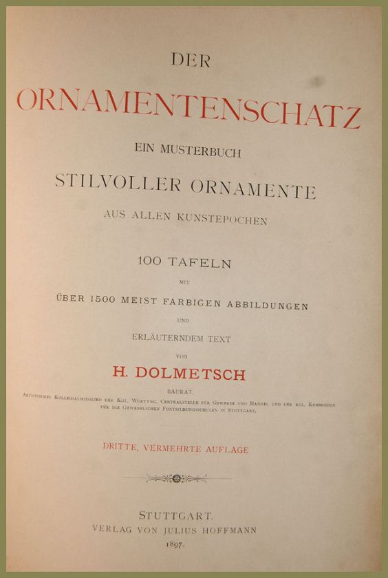   BOOK   DE ORNAMENTENSCHATZ DESIGN ELEMENTS & ORNAMENTS WORLD  