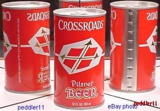 CROSSROADS BEER S/S CAN  RED //SCHELL NEW ULM MN 447  