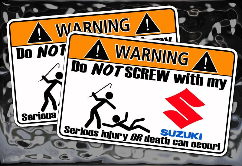 Suzuki Samurai 4x4 Off Road Warning Sticker Rock Climb  