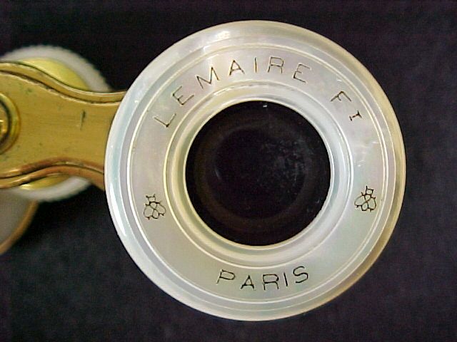 1920s Lemaire Paris Opera Glasses Brass Mother of Pearl  