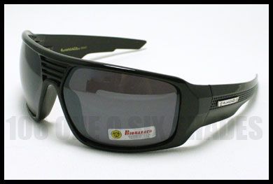 BIOHAZARD Sports Mens Sunglasses Wrap Around BLACK  