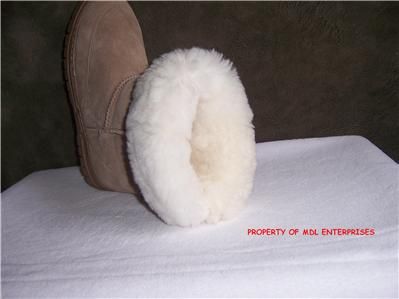 NEW WOMENS TAN SHEEPSKIN TALL BOOT SIZE 8  