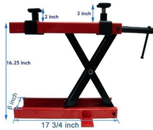 This is a lightweight scissor jack that fits nicely under most 