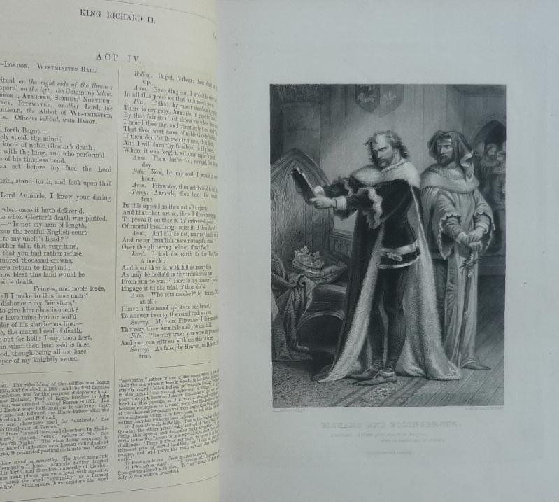 c1870 The PLAYS Of WILLIAM SHAKESPEARE Leather ENGRs Folio  