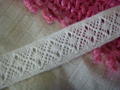 5y white delicate crochet lace trim 3/4 inch wide  