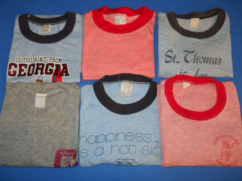 32 VINTAGE T SHIRT LOT WHOLESALE ALL TRI BLEND POLY COTTON RAYON 70S 