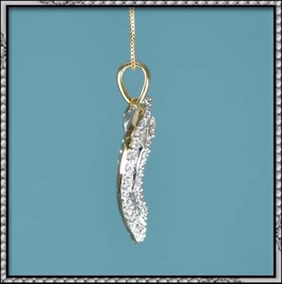 NEW 1.00CT REAL DIAMOND PENDANT 10K GOLD HEART DESIGN  