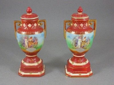 VINTAGE ERPHILA ART POTTERY CZECHO SLOVAKIA URNS  