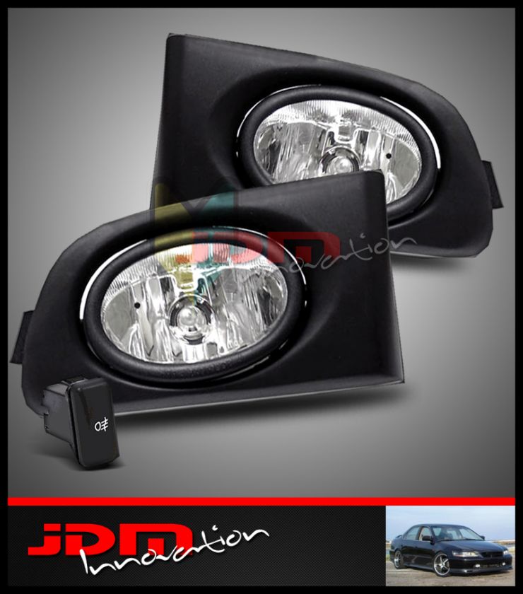 98 00 Honda Accord LX/EX JDM Clear Bumper Fog Driving Lights Lamps Kit 
