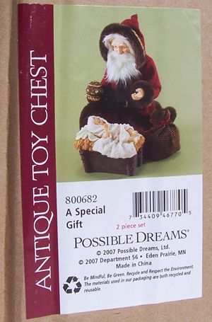 800682 A SPECIAL GIFT SANTA CLAUS BABY JESUS FIGURINE  