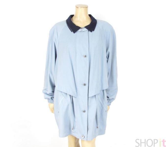 Braefair Light Blue Coat Jacket 3/4 Length Buttons XL  