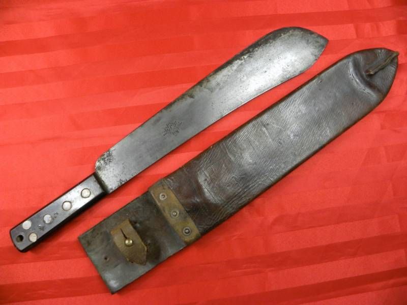 British English WW2 1942 Sword Machete with Scabbard  