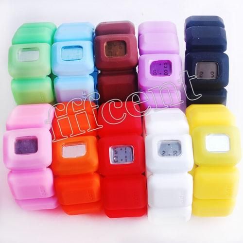 Chocolate Digital Wrist Watch Fashion Lady Girls Gift Bracelet NO 