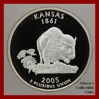 2005 S Kansas State Gem Proof Clad Washington Quarter  