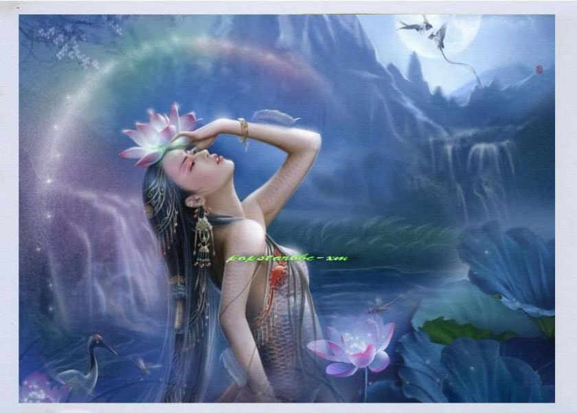 wonderful paintingbeautiful mermaid on canvas 24*32  